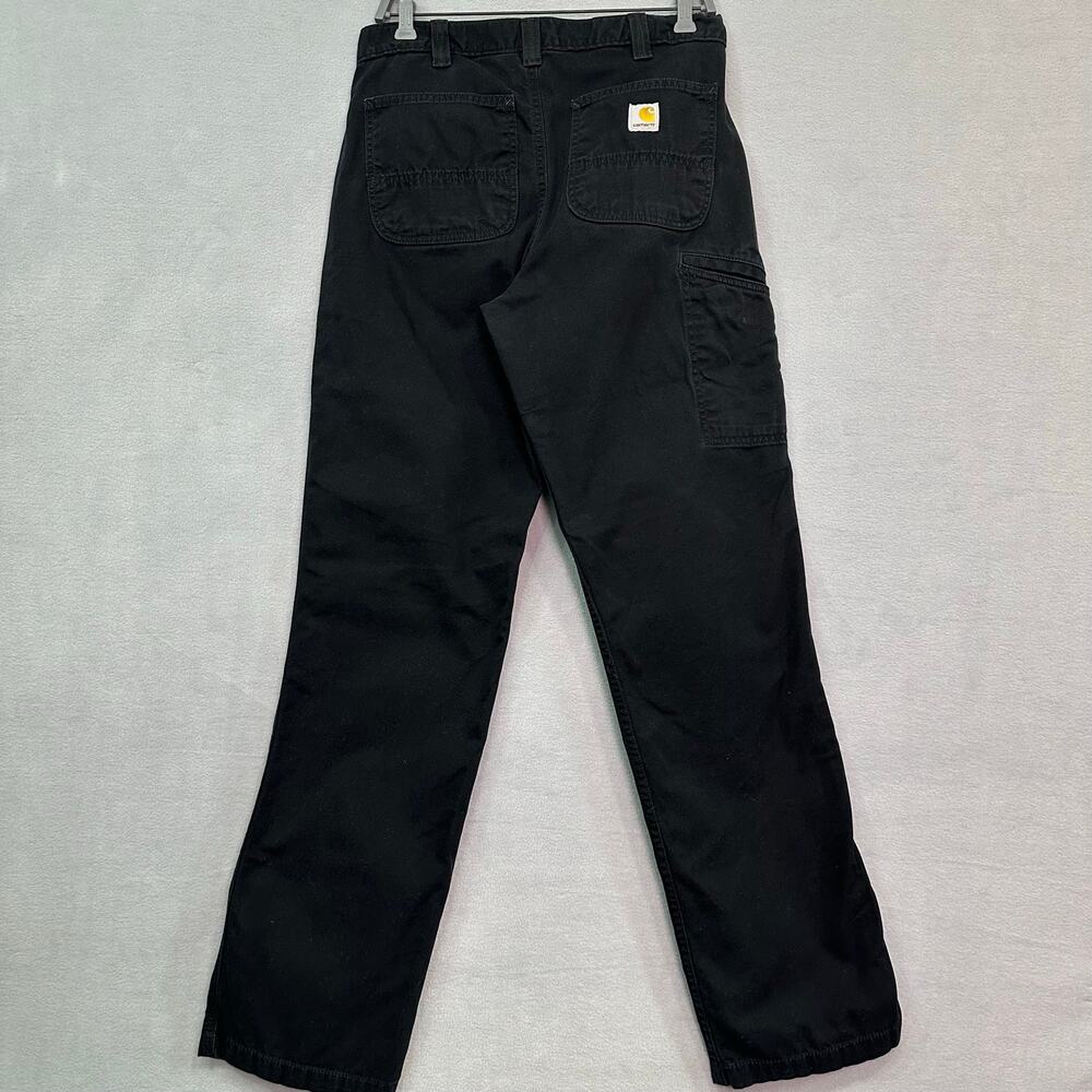Carhartt Rugged Flex Relaxed Fit Canvas Work Pants Black 32x34 Workwear - Picture 3 of 15